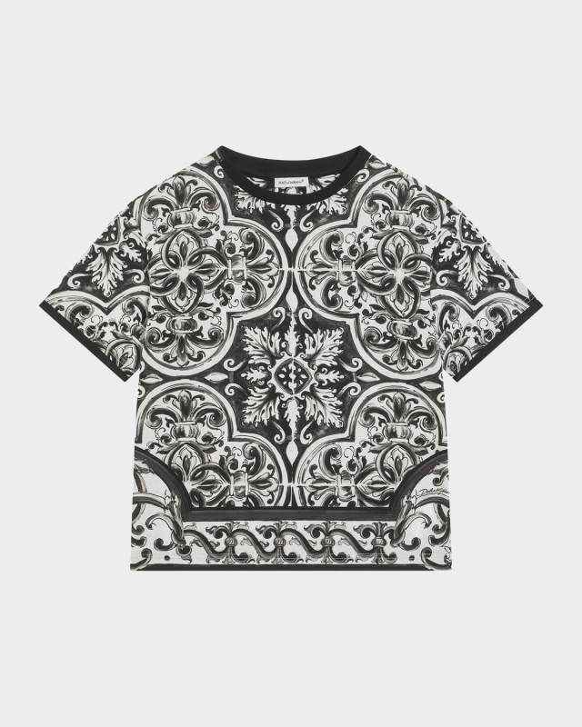 Boy's Majolica-Print Short-Sleeve T-shirt, Size 8-
